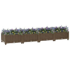 vidaXL Raised Bed 63"x15.7"x9.1" Polypropylene - 1 of 4