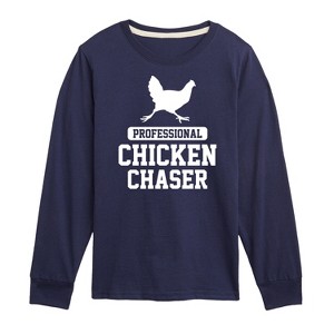 Boys' - Instant Message - Professional Chicken Chaser Long Sleeve Graphic T-Shirt - 1 of 4
