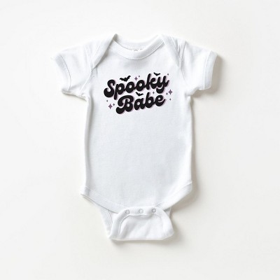 Image of The Juniper Shop Spooky Babe Purple Baby Bodysuit - 6mo - White