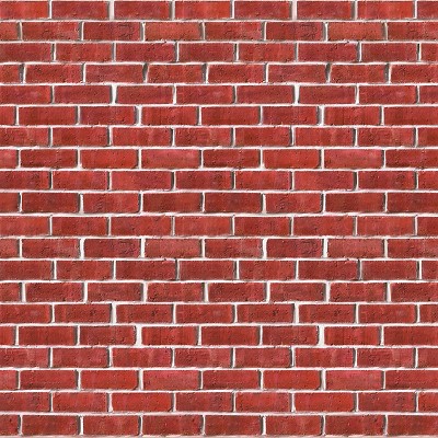 Beistle Insta-Theme Brick Wall Backdrop - 4 ft x 30 ft - Red