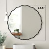 Beautyolove Round Aluminum Alloy Framed Scalloped Wavy Wall Mirror - 4 of 4