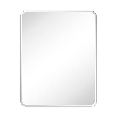 TEHOME 24'' x 30'' White Frameless Metal Medicine Cabinet with Mirror