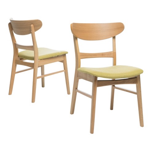 Set Of 2 Idalia Dining Chair Green Tea/oak - Christopher Knight Home : Target