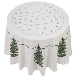 Avanti Spode Tree Green 70" Round Tablecloth - Multicolored - 1 of 1