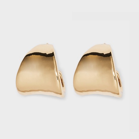 Thick Metal Hoop Earrings - A New Day™ Gold