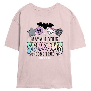 Juniors Monster High May All Your Screams Come True T Shirt - Blush ...