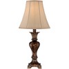 Regency Hill Xavier Traditional Accent Table Lamp 21" High Warm Bronze Urn Footed Base Natural Tone Bell Shade for Bedroom Living Room Bedside Office - 3 of 4