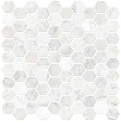 Inhome Metro Brushed Peel & Stick Backsplash Tile Wallpaper Silver : Target