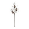 Iced Pinecone Twig Branch – 31"H Decorative Frosted Winter Branches (Set of 2) Acrylic Holiday Sprays by Melrose - 2 of 3