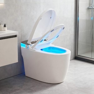 Vipbear Modern integrated toilet, manual lid opening, with heated toilet seat and foot-sensing flushing - 1 of 4