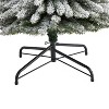 8ft. Flocked Pencil Artificial Christmas Tree with 500 Clear Lights and 646 Branches – Tall Slim X-Mas Glow - 4 of 4