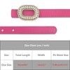 INSPIRE CHIC Women's Faux Leather Thin Belt Ladies Belt with Pearl Rhinestone Buckle for Jeans Pants - 4 of 4