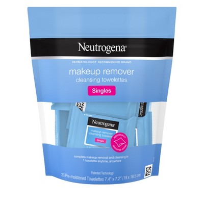 Neutrogena Facial Cleansing Makeup Remover Wipes Singles - 20ct