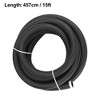 Unique Bargains 12AN Fuel Hose AN12 3/4" Universal Braided Nylon Stainless Steel CPE Oil Fuel Gas Line Hose Black - 2 of 4