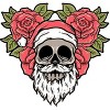 Women's Design By Humans Christmas with flowers Illustration By rukurustudio Racerback Tank Top - 2 of 3