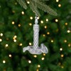 Northlight Glitter Drenched Candlestick Christmas Ornaments - 4" - Silver - Set of 4 - 2 of 4