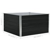 vidaXL Raised Garden Bed Outdoor Planter Patio Flower Box Galvanized Steel - 3 of 4