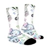 Watercolor Elephant Bears Women Printed Crew Socks Funny Funky Socks Soft Polyester Novelty Gifts for Artists Men - 3 of 4