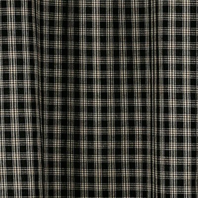 Sturbridge Black and Tan Plaid Cotton Shower Curtain
