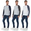 DARESAY Men's Thermal Crew Long Sleeve Henley Tops Base Layer Shirt, Pack of 3 - 2 of 4