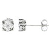 Haus of Brilliance Silver 1/2 cttw Prong Set Round-Cut Diamond Cluster Stud Earring - 3 of 4