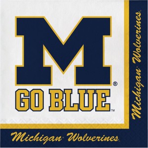 Creative Converting University of Michigan Luncheon Napkins Kit 60ct - 1 of 1