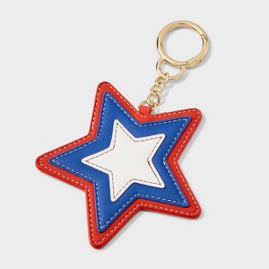 Star Clip On Handbag Charm - Universal Thread™ Red/Blue - 1 of 2