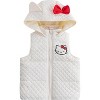 Hello Kitty Sanrio Girls 3 Piece Long Sleeve Shirt, Hooded Vest, and Flared Pants Set with Ears for Big Kids - 2 of 4