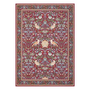 Washable Floral Living Room Rugs, Modern Farmhouse Bird Print Botanical Carpet for Bedroom, Soft Non Slip Floor Cover for Girls Nursery Room - 1 of 4