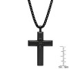 Steeltime 24" black ip stainless steel cross pendant with black carbon fiber center - 3 of 4