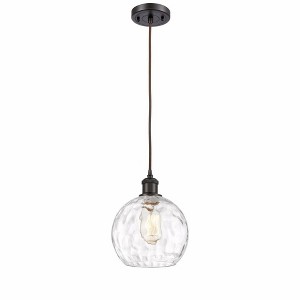 Athens Water Glass - 1 Light Cord Mini Pendant In Industrial Style-10 Inches Tall and 8 Inches Wide - 1 of 1