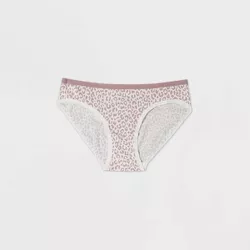 Women's Leopard Print Cotton Bikini Underwear - Auden™ Light Animal Print XL