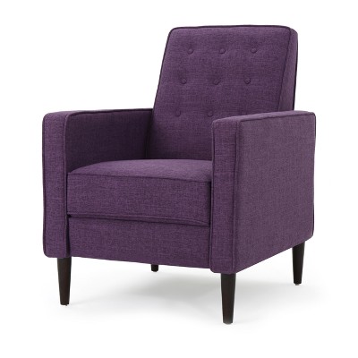 Christopher Knight Home Mervynn Mid century Recliner Muted Purple Upholstered Polyester Hardwood Frame Target