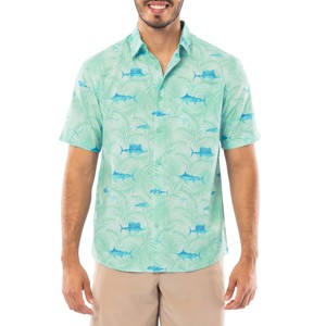 Guy Harvey Men's Short Sleeve Performance Fishing Shirt with UPF 40 Sun Protection - 1 of 4