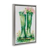 Stupell Industries Spring Blooms Green Rainboots Floating Frame Canvas Art - 2 of 4