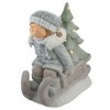 Northlight Lighted Girl on a Sled with Tree Christmas Decoration - 15" - Warm White Lights - 3 of 4