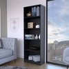 71in Contemporary Wood Bookcase with 5 Fixed Shelves and Closed Back Panel for Home Office or Living Room Storage-3irtyhousy - 2 of 4