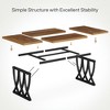 Resenkos Computer Desk, Office Desk, Study Desk,70.8" Executive Desk, Retro Office Desk Computer Desk,Brown & Black - 2 of 4