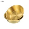 Unique Bargains Round Stainless Steel Kitchen Dessert Appetizer Sauce Dishes - 3 of 4