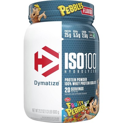 Dymatize 100% Whey Isolate ISO100 Hydrolyzed Protein Powder - Fruity Pebbles - 21.2oz