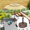 Outsunny Patio Umbrella Base Holder, Outdoor Umbrella Stand Base, Filled Up to 44lbs with Stand or 40lbs with Water for Garden, Poolside - 2 of 4
