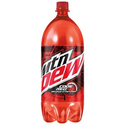 Mountain Dew Code Red Cherry Soda 2l Bottle Target