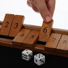 WE Games 12 Number Shut the Box Board Game, Walnut Stained Wood, 13.5 in. - 2 of 4