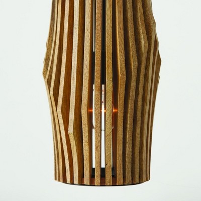 Archer Light Wood and Matte Black Pendant Light