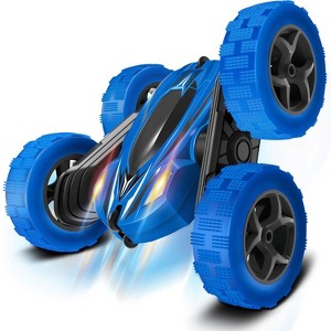 Angel Sar 360° Flip Stunt RC Car, 4WD Double-Sided Remote Control Race Car with 2.4GHz Control, Off-Road Toy for Kids Indoor Outdoor Play, Blue - 1 of 4