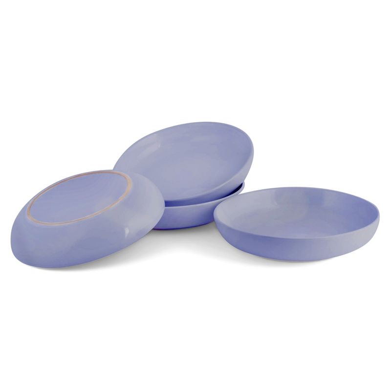 Elanze Designs Bistro Glossy Ceramic 8.5 inch Dinner Bowls Set of 4, Violet Purple, 4 of 7