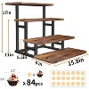 Attop Cupcake Stand, 4 Tier Wooden Display Stands Stepped Dessert Table Display Set with Metal Frame Tiered Tray Stand Serving Trays for Display - 2 of 4