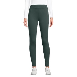 Lands' End Women's High Rise Serious Sweats Fleece Lined Pocket Leggings - 1 of 4