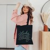 City Creek Prints Lucky Script Stacked Canvas Tote Bag - 15x16 - Black - 2 of 2