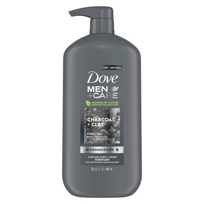 Dove Men's Charcoal Clay Body Wash Pump - 30 fl oz